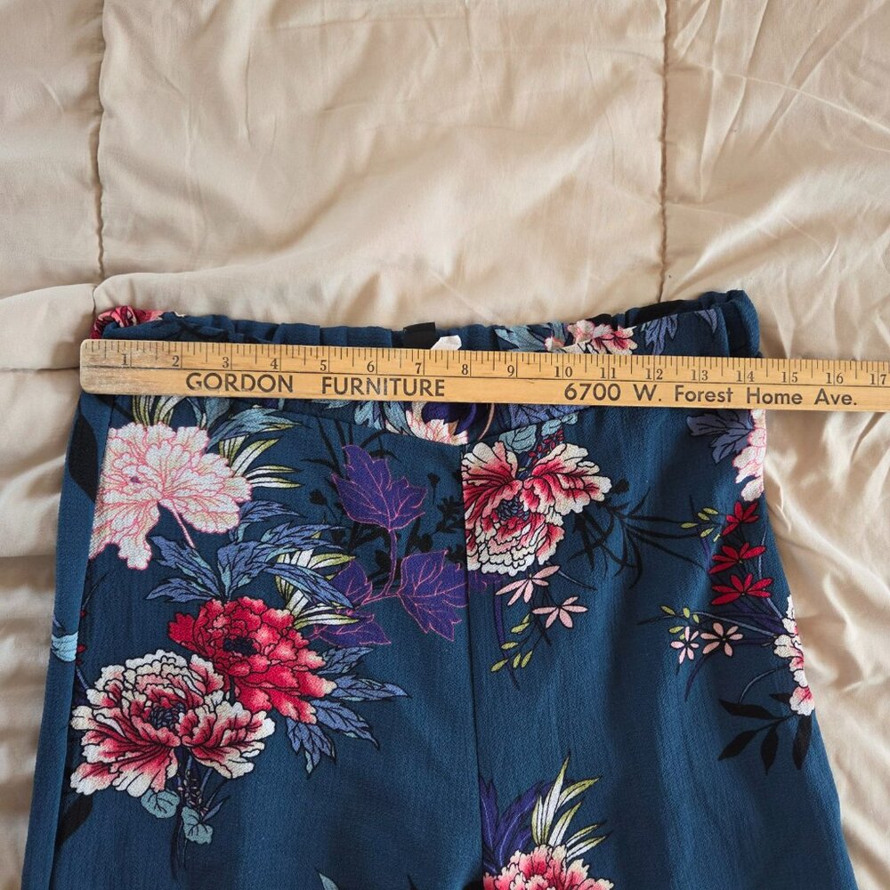 Windsor Dark Floral High Waisted Wide Leg Dress Pants Medium - Picture 7 of 8